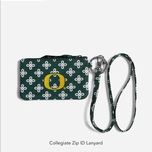 Vera Bradley Collegiate Zip ID Lanyard - U of Oregon